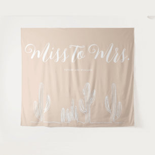 Frau Modern Boho Cactus Cream Bachelorette Wandteppich