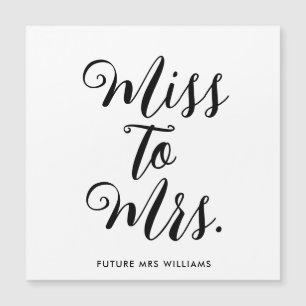 Frau Modern Brautparty Bachelorette Magnetkarte