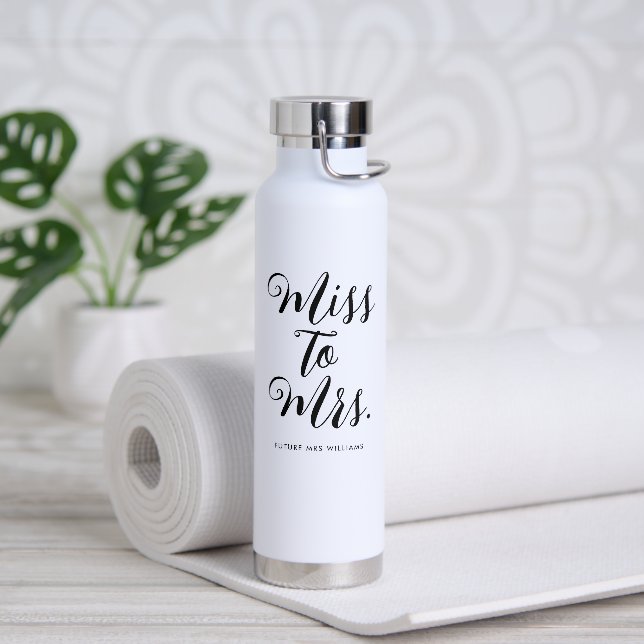 Frau Modern Minimalistischer Junggeselinnen-Abschi Trinkflasche (Yoga)