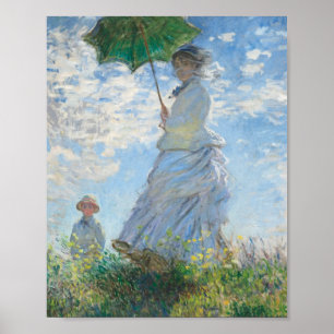 Frau Monet und ihr Sohn (1875) Claude Monet Art Poster
