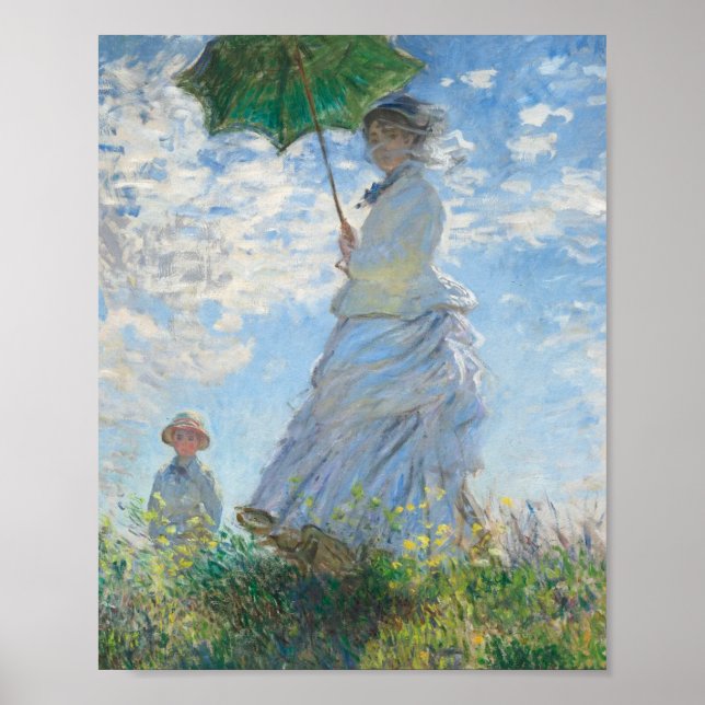 Frau Monet und ihr Sohn (1875) Claude Monet Art Poster (Vorne)