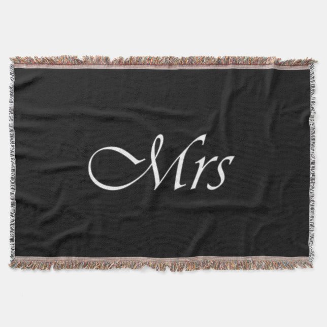 Frau Monogram Throw Blanket Decke (Vorderseite)