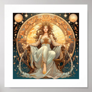 Frau Moon Goddess Poster
