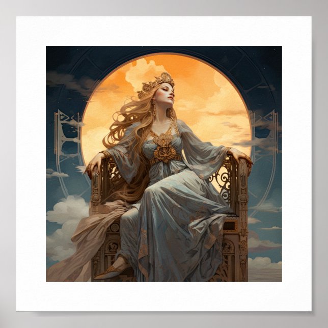 Frau Moon Goddess Poster (Vorne)