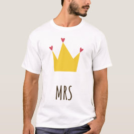 Frau Mr. King und Queen Couple T-Shirt