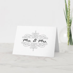 FRAU & MRS LESBIAN WEDD CARD CELTIC KNOT SCROLL KARTE