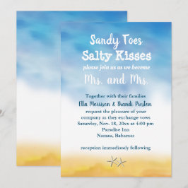 Frau & Mrs. Sandy Toes Wedding Invite - Sky & Sand Einladung