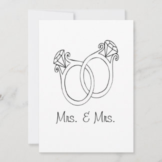 Frau & Mrs. Wedding Card Feiertagskarte