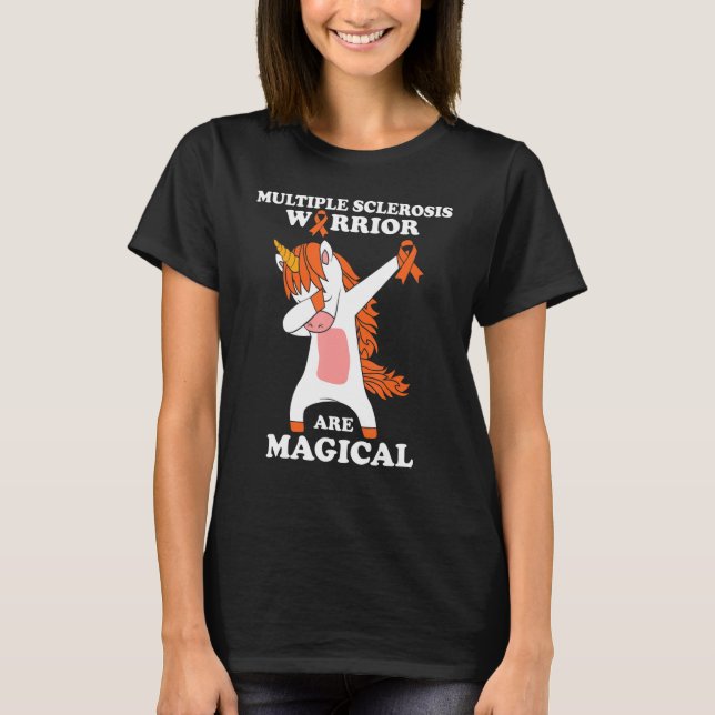 Frau Multiple Sklerose Awareness Ribbon Magical Un T-Shirt (Vorderseite)