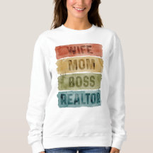 Frau Mutter Chef Makler Wasserfarbe-Typografie