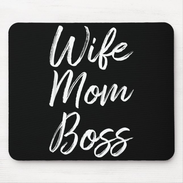 Frau Mutter Chefin Dame Lustige Mama Süße Mousepad (Vorne)