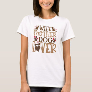 Frau Mutter Hundeliebhaberin Pfotenabdruck T-Shirt