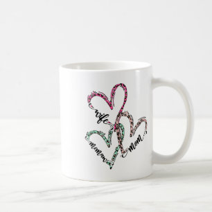 Frau Mutter Memaw Leopard Herz Valentinstag Frauen Kaffeetasse