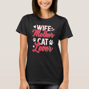 Frau Mutter Und Katze Muttertag T-Shirt