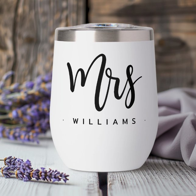 Frau Name kalligraphische Hochzeit (Mrs name calligraphy script wedding thermal wine tumbler
☆★
☆★
☆★
☆★
☆★
5.0
)