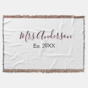 Frau Name Nachname schwarz pink Jahr modern  Decke