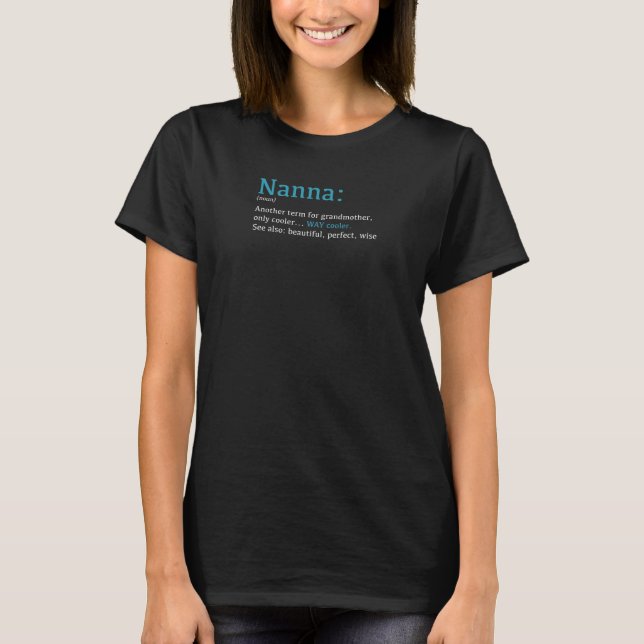 Frau Nanna: Funny Definition Noun - Ein anderer Be T-Shirt (Vorderseite)