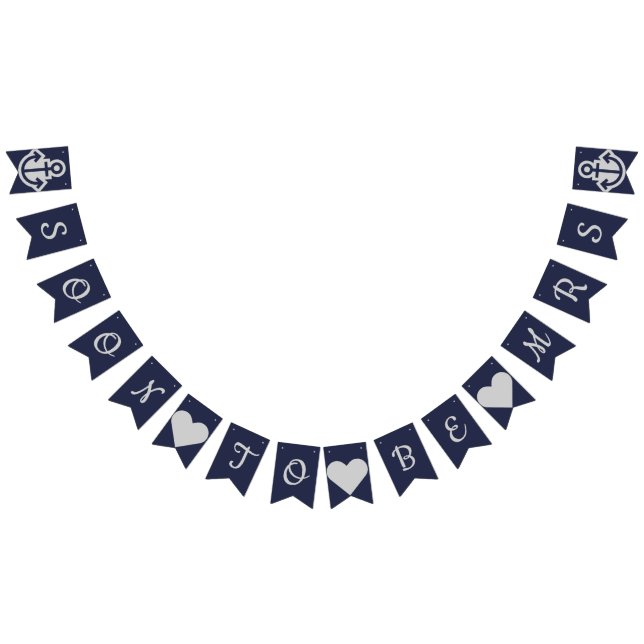Frau Nautical Bunting bald sein Wimpelkette (Alle)