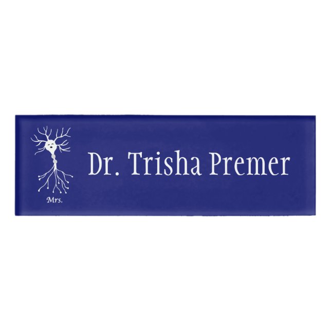 Frau Neuron Namenschild (Vorderseite)