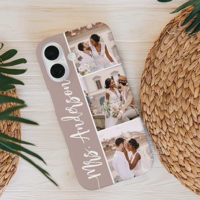 Frau New Name Wedding Couples Foto Collage Case-Mate iPhone Hülle (Von Creator hochgeladen)