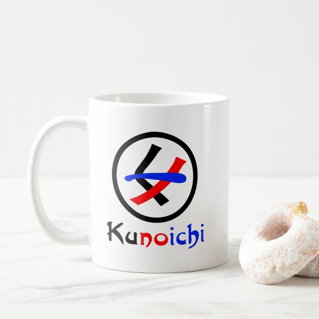 Frau Ninja Kunoichi く ノ 一 Kaffeetasse (Mit Donut)