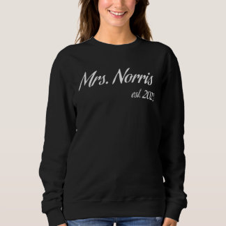 Frau NORRIS 2023 neue Braut Brautparty Hochzeit Sweatshirt