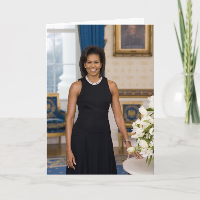Frau ObamaPortrait Karte (Vorderseite)