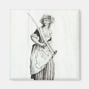 Frau Ohne-Culotte, 1792 Magnet