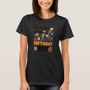 Frau Oma der Geburtstagsjungen Züge zum Geburtstag T-Shirt