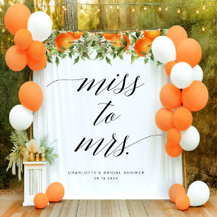 Frau Orange Brautparty Backdrop Wandteppich