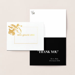 Frau Pageant Orchid Foil Custom Vielen Dank Folienkarte