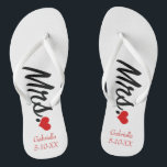 Frau Personalized With Name u. Datum drehen Flip Flops<br><div class="desc">Diese drehen Reinfälle können zu allen möglichen Hintergrundfarbezazzle Angeboten geändert werden um. Sie lassen das Wort "Frau" im Skript hinunter umgedrehte umdrehen. Sie können personifizieren umdrehen Reinfälle mit Ihrem Namens und ein spezielles Datum von, als Sie oder Hochzeitsdatum sich trafen. Karo heraus die vielen Brautentwürfe, die wir in unserem Speicher...</div>