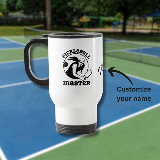Frau Pickleball Master Game Player Individuelle Na Reisebecher (Von Creator hochgeladen)