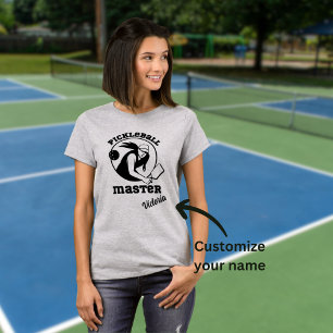 Frau Pickleball Master Game Player Individuelle Na T-Shirt