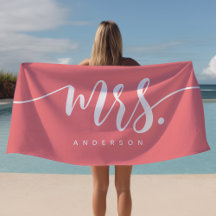 Frau Pink and White New Bride Personalisiert