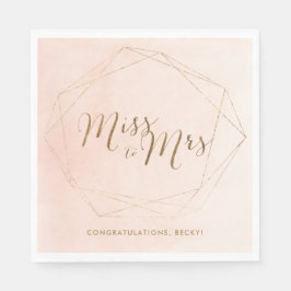 Frau Pink Gold Brautparty Party Napkins Serviette