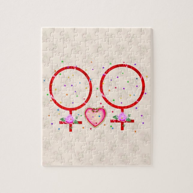 Frau plus Frau Puzzle (Vertikal)