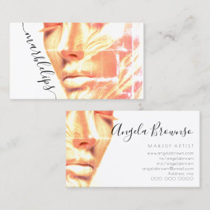 Frau Portrait Foto Retro Visitenkarte