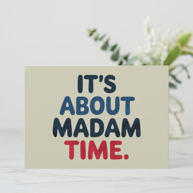 Frau Präsidentin 2024 Wahl Abstimmung Demokrat Abs Einladung (Stehend Vorderseite)