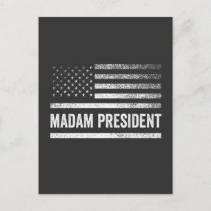 Frau Präsidentin, Harris Walz, Amerikanischer Flag Postkarte