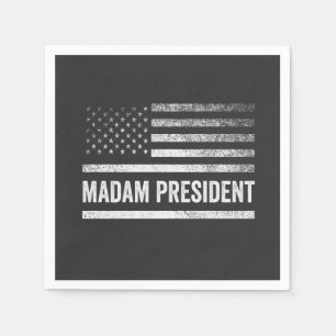 Frau Präsidentin, Harris Walz, Amerikanischer Flag Serviette