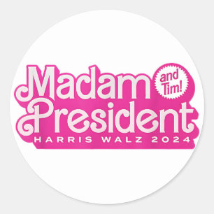 Frau Präsidentin Harris Walz Runder Aufkleber