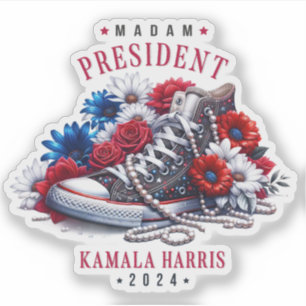 Frau Präsidentin Kamala Harris 2024 Abstimmung Dem Aufkleber