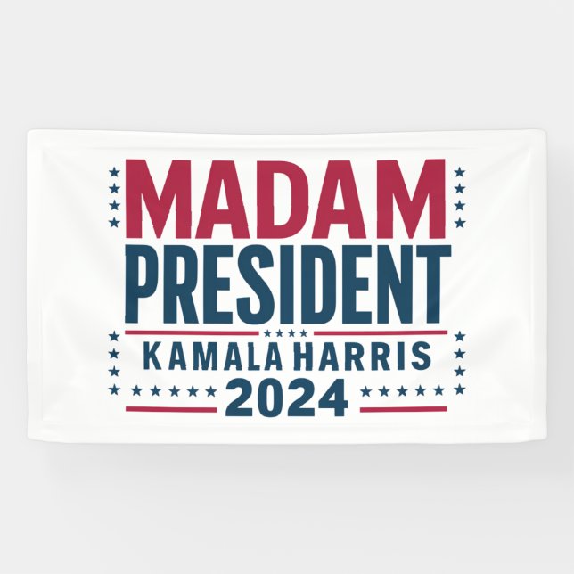 Frau Präsidentin Kamala Harris 2024 Abstimmung Dem Banner (Horizontal)