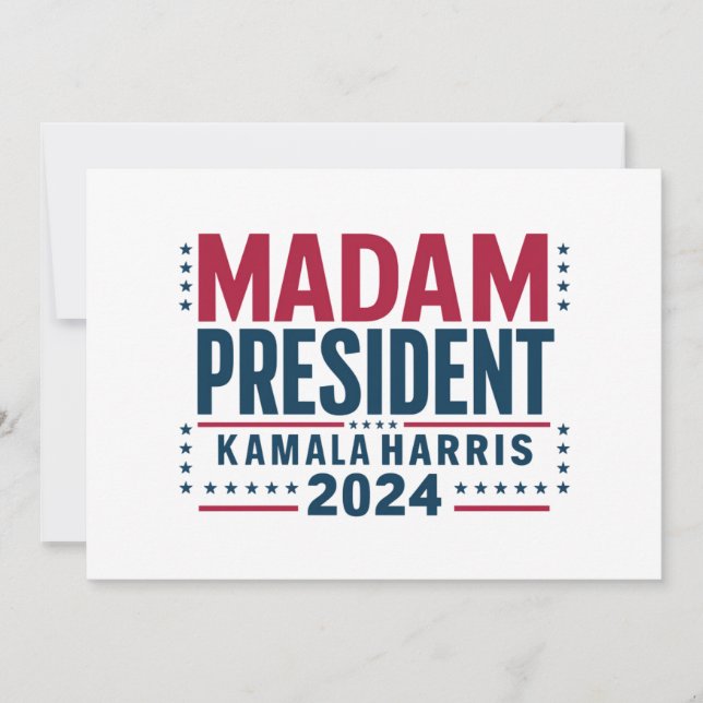 Frau Präsidentin Kamala Harris 2024 Abstimmung Dem Einladung (Vorderseite)