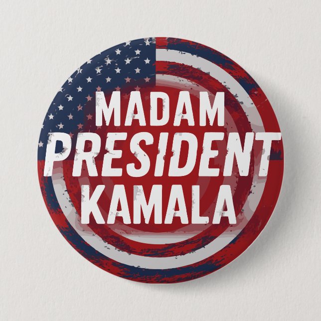 Frau Präsidentin Kamala Harris Button (Vorderseite)