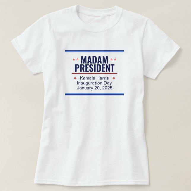 Frau Präsidentin Kamala Harris Einweihung T-Shirt (Design vorne)