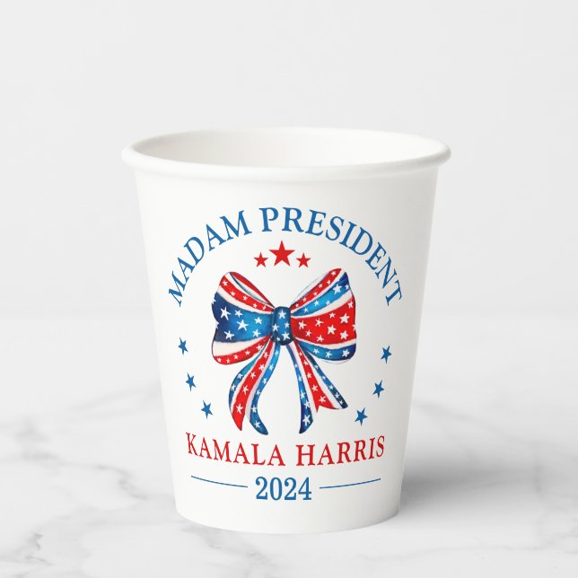 Frau Präsidentin Kamala Harris Pappbecher (Vorderseite)