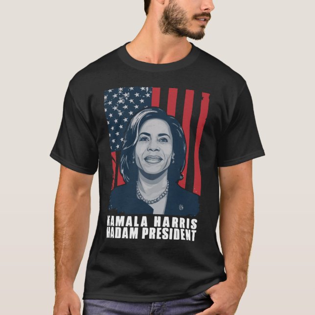 Frau Präsidentin Kamala Harris T-Shirt (Vorderseite)