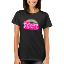 Frau Präsidentin Kamala Harris T-Shirt rosa Regenb